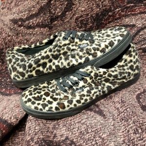 Furry Cheetah Print Vans